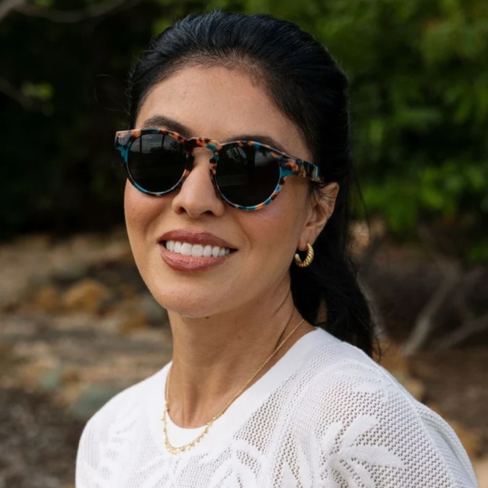 Peepers “Nantucket” bifocal sun-readers in teal botanico /+1.5 readers - NWT - Picture 4 of 16